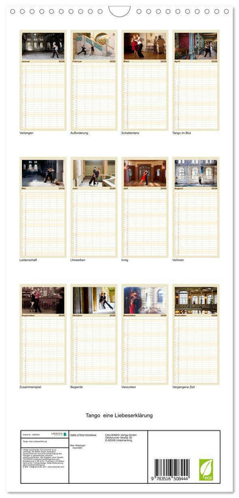 Tango eine Liebeserklärung (CALVENDO Familienplaner 2026)