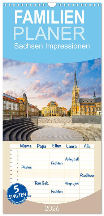 Sachsen Impressionen (CALVENDO Familienplaner 2026)