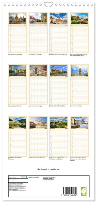 Sachsen Impressionen (CALVENDO Familienplaner 2026)