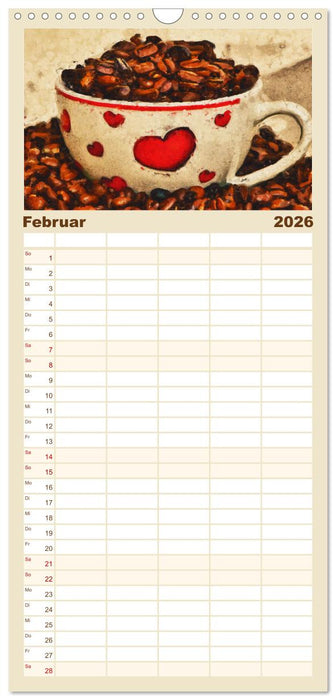 Kaffeesatz - Kunst und Tradition (CALVENDO Familienplaner 2026)