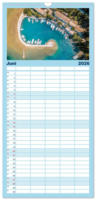 Korfu - Grüne Insel im Ionischen Meer (CALVENDO Familienplaner 2026)