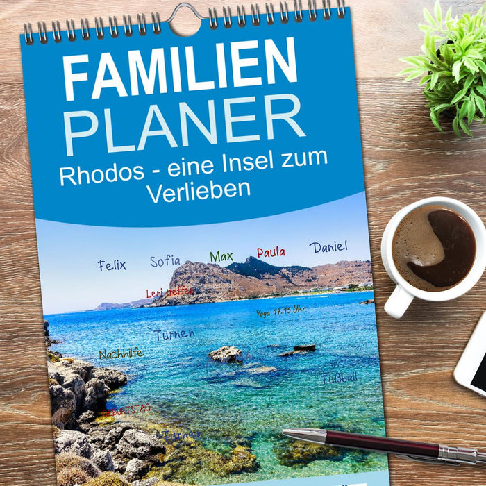 Rhodos - eine Insel zum Verlieben (CALVENDO Familienplaner 2026)