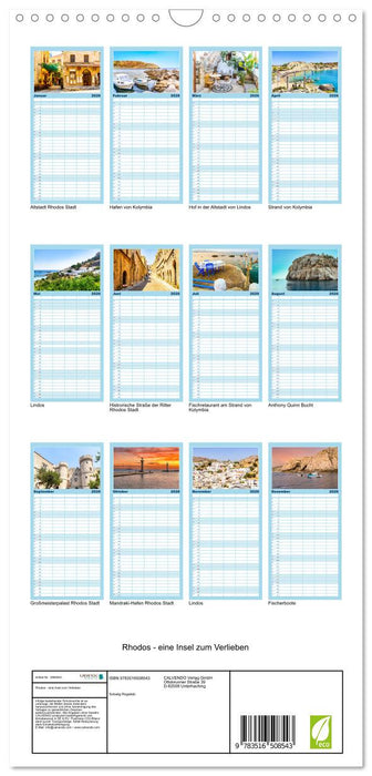 Rhodos - eine Insel zum Verlieben (CALVENDO Familienplaner 2026)