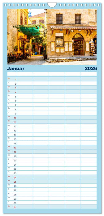 Rhodos - eine Insel zum Verlieben (CALVENDO Familienplaner 2026)