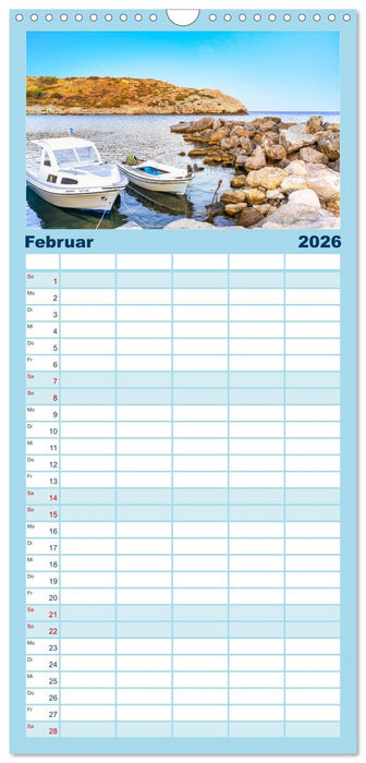 Rhodos - eine Insel zum Verlieben (CALVENDO Familienplaner 2026)