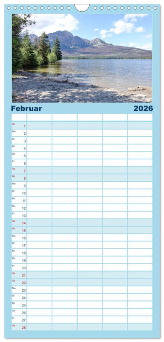 Kanadas Westen - Berge und Wasser (CALVENDO Familienplaner 2026)
