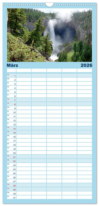 Kanadas Westen - Berge und Wasser (CALVENDO Familienplaner 2026)