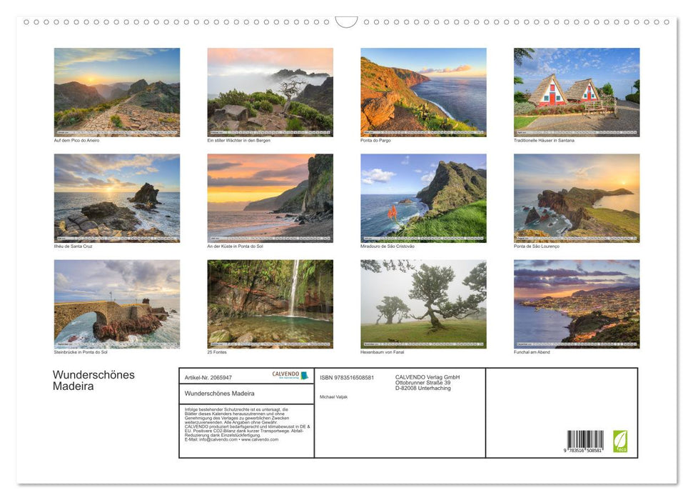 Wunderschönes Madeira (CALVENDO Wandkalender 2026)
