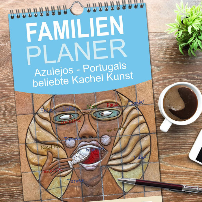 Azulejos - Portugals beliebte Kachel Kunst (CALVENDO Familienplaner 2026)