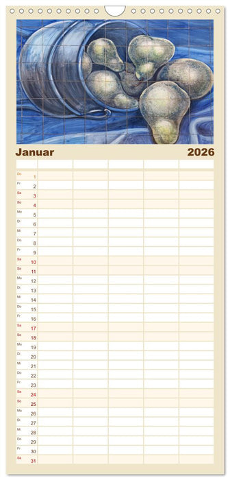 Azulejos - Portugals beliebte Kachel Kunst (CALVENDO Familienplaner 2026)