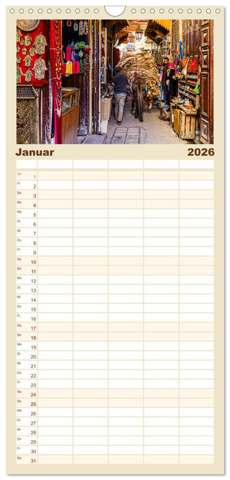 Fès - Marokko wie im Mittelalter (CALVENDO Familienplaner 2026)