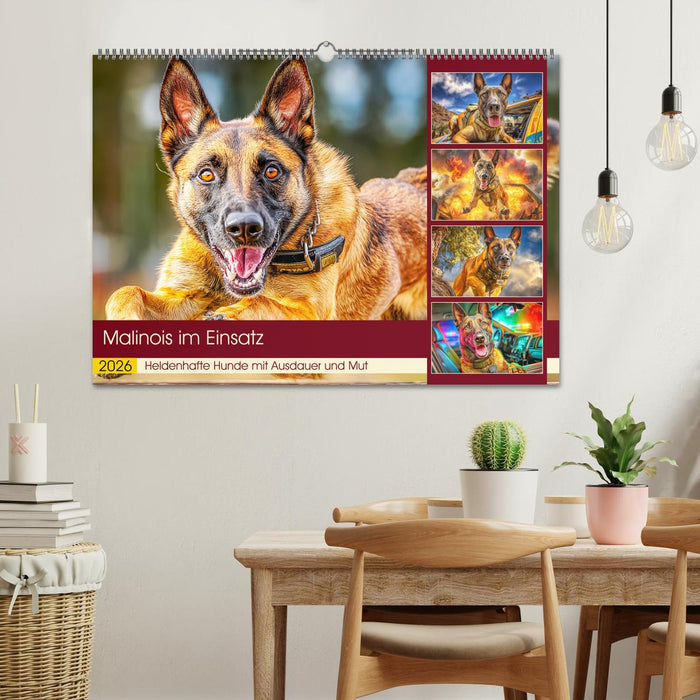 Malinois im Einsatz. Heldenhafte Hunde mit Ausdauer und Mut (CALVENDO Wandkalender 2026)