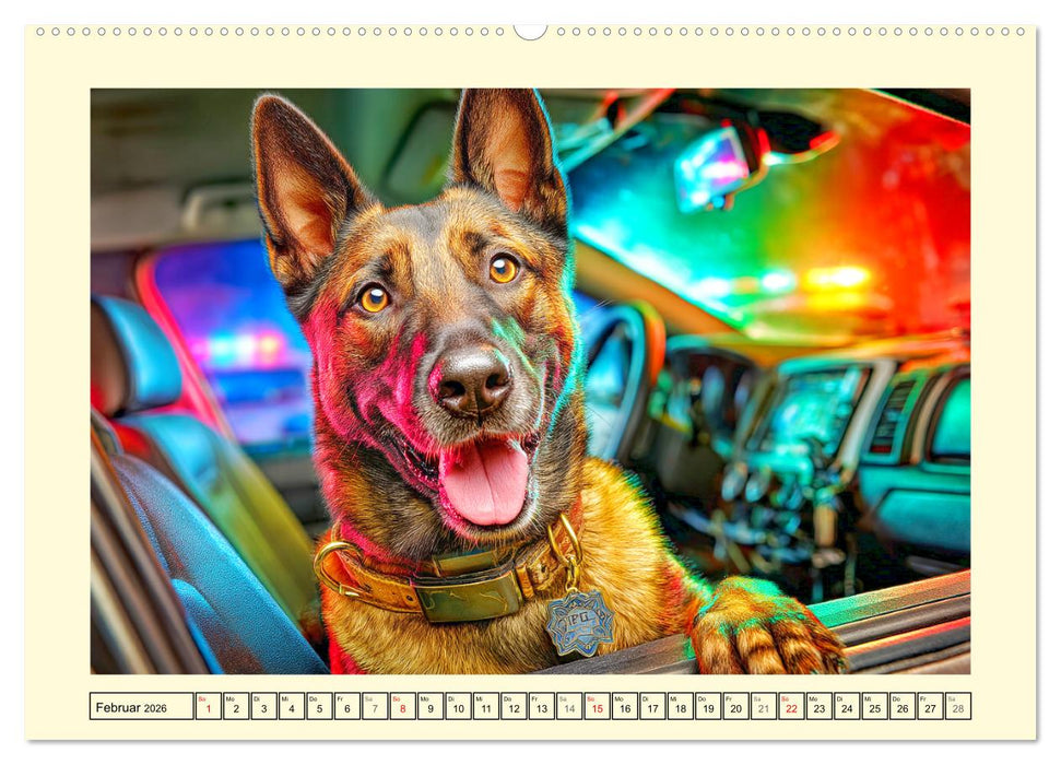 Malinois im Einsatz. Heldenhafte Hunde mit Ausdauer und Mut (CALVENDO Wandkalender 2026)