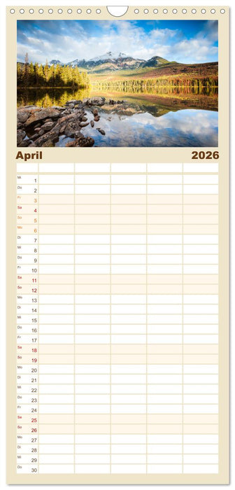 Kanada - Abenteuer in den Nationalparks (CALVENDO Familienplaner 2026)