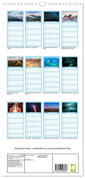 Unglaubliche Natur - Landschaften aus unserer wunderbaren Welt (CALVENDO Familienplaner 2026)