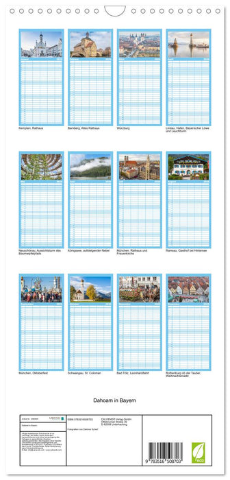 Dahoam in Bayern (CALVENDO Familienplaner 2026)