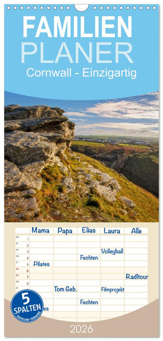 Cornwall - Einzigartig (CALVENDO Familienplaner 2026)