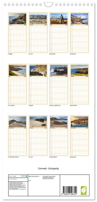 Cornwall - Einzigartig (CALVENDO Familienplaner 2026)