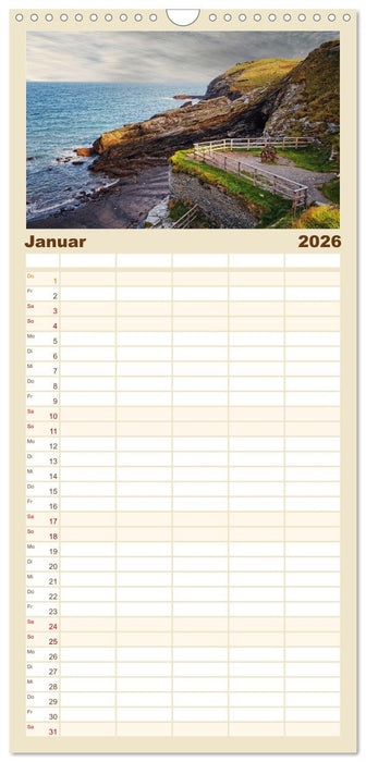 Cornwall - Einzigartig (CALVENDO Familienplaner 2026)