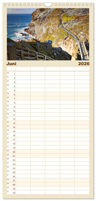 Cornwall - Einzigartig (CALVENDO Familienplaner 2026)