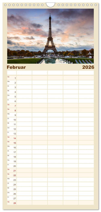 Paris - La Ville Lumière (CALVENDO Familienplaner 2026)
