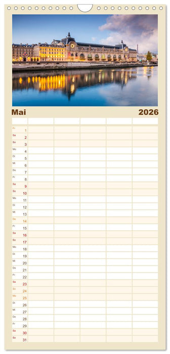 Paris - La Ville Lumière (CALVENDO Familienplaner 2026)