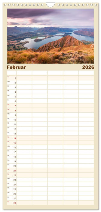 Neuseeland - Traumlandschaften aus einem Naturparadies (CALVENDO Familienplaner 2026)