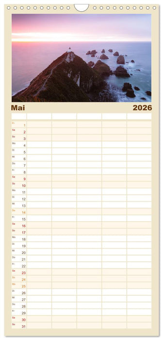 Neuseeland - Traumlandschaften aus einem Naturparadies (CALVENDO Familienplaner 2026)