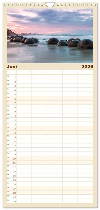 Neuseeland - Traumlandschaften aus einem Naturparadies (CALVENDO Familienplaner 2026)