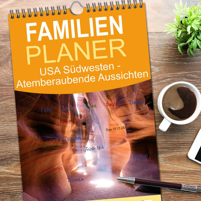 USA Südwesten - Atemberaubende Aussichten (CALVENDO Familienplaner 2026)