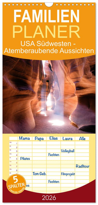 USA Südwesten - Atemberaubende Aussichten (CALVENDO Familienplaner 2026)