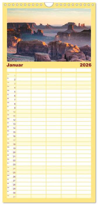 USA Südwesten - Atemberaubende Aussichten (CALVENDO Familienplaner 2026)