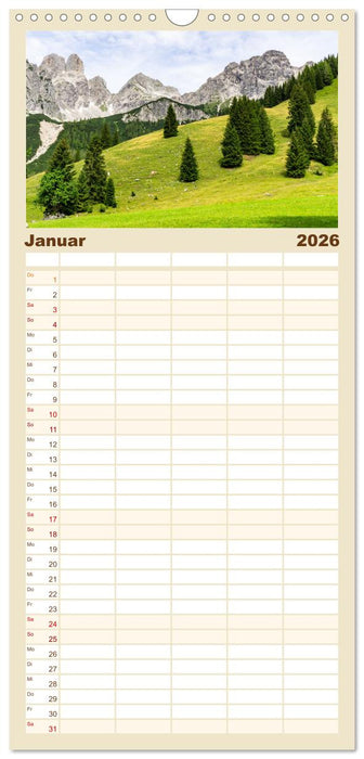 Das wunderbare Ramsau am Fuße des Dachsteins (CALVENDO Familienplaner 2026)