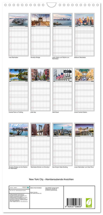 New York City - Atemberaubende Ansichten (CALVENDO Familienplaner 2026)