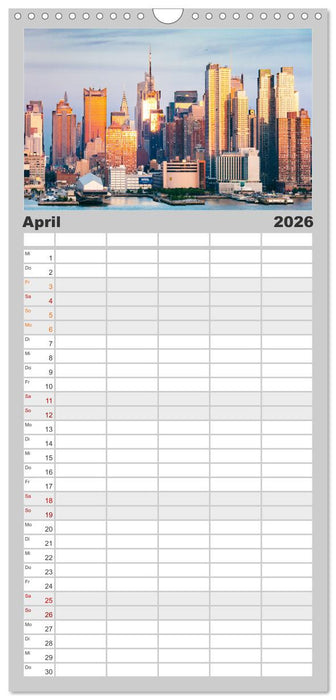 New York City - Atemberaubende Ansichten (CALVENDO Familienplaner 2026)