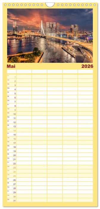 Rotterdam - Die heimliche Hauptstadt der Niederlande (CALVENDO Familienplaner 2026)