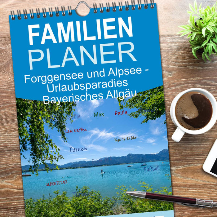 Forggensee und Alpsee - Urlaubsparadies Bayerisches Allgäu (CALVENDO Familienplaner 2026)