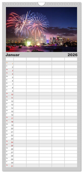 Weltstädte - Iconic world cities (CALVENDO Familienplaner 2026)