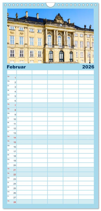 Kopenhagen - Die wundervolle Hafenstadt (CALVENDO Familienplaner 2026)
