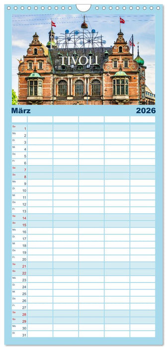 Kopenhagen - Die wundervolle Hafenstadt (CALVENDO Familienplaner 2026)