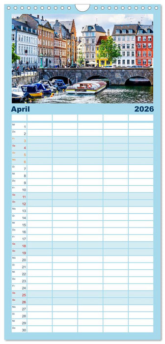 Kopenhagen - Die wundervolle Hafenstadt (CALVENDO Familienplaner 2026)