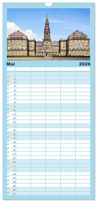 Kopenhagen - Die wundervolle Hafenstadt (CALVENDO Familienplaner 2026)