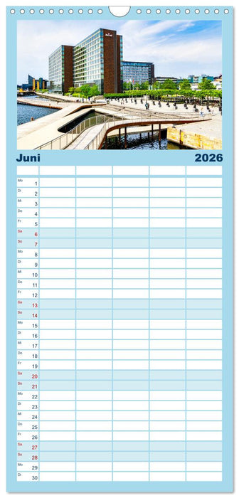 Kopenhagen - Die wundervolle Hafenstadt (CALVENDO Familienplaner 2026)