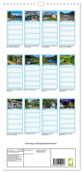 Unterwegs im Bergsteigerdorf Ramsau (CALVENDO Familienplaner 2026)