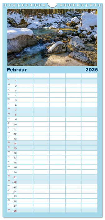 Unterwegs im Bergsteigerdorf Ramsau (CALVENDO Familienplaner 2026)