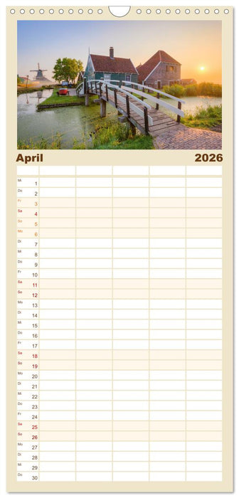 Wunderschöne Niederlande (CALVENDO Familienplaner 2026)