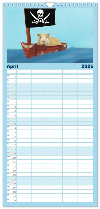 Familienplaner MEERSCHWEINCHEN verzaubern uns (CALVENDO Familienplaner 2026)