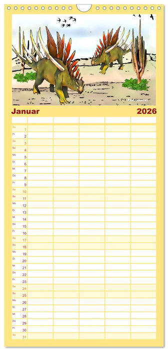 Die Welt der Dinos (CALVENDO Familienplaner 2026)