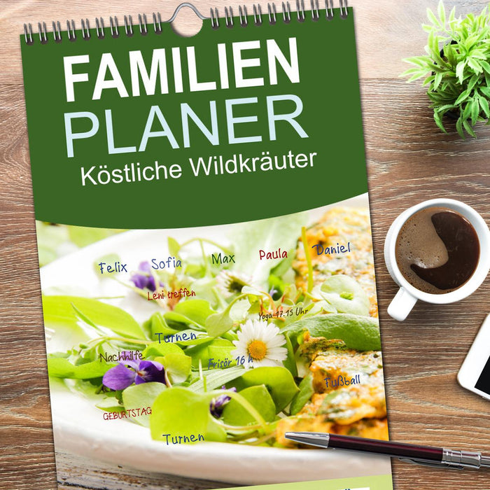 Köstliche Wildkräuter (CALVENDO Familienplaner 2026)
