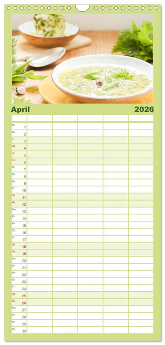 Köstliche Wildkräuter (CALVENDO Familienplaner 2026)